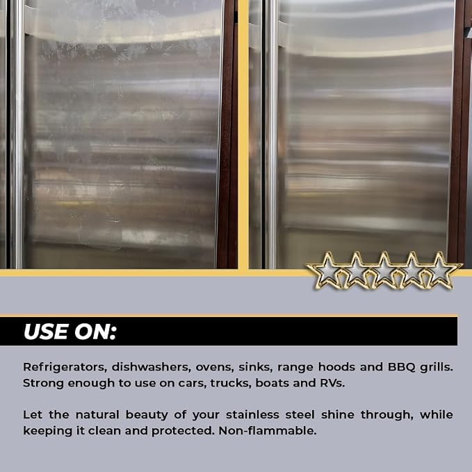 Flitz Stainless Steel & Chrome Clean - 16oz Bottle, USA-Made Stainless Steel Cleaner Spray for Appliances - Grill, Fridge, Sink Stain Remover - Also Works on Aluminum Surfaces (3 Pack)