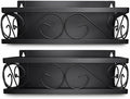 LEONARDLEE Magnetic spice Rack, Stronger Magnet to use on refrigereator with Wall Mount Option, Perfect Space Saver for Kitchen- for Holding Spices, Jars, Bottle, cans (Pack of 2)