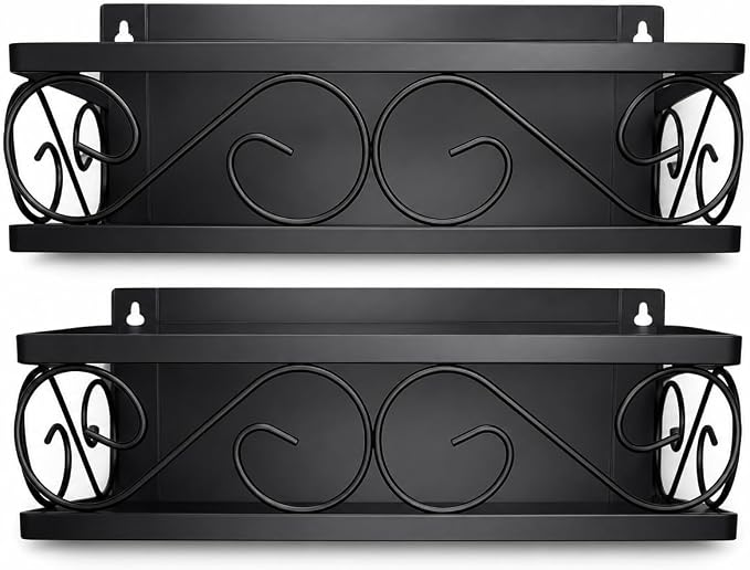 LEONARDLEE Magnetic spice Rack, Stronger Magnet to use on refrigereator with Wall Mount Option, Perfect Space Saver for Kitchen- for Holding Spices, Jars, Bottle, cans (Pack of 2)