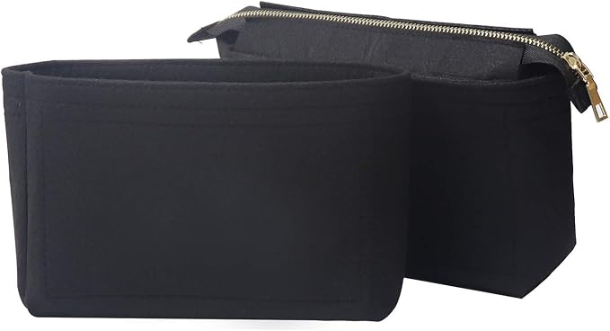 Bag Organizer, Bag Shaper Purse Insert Felt Organizer Fit in NeoNoe Noé and other Bucket Bags - black
