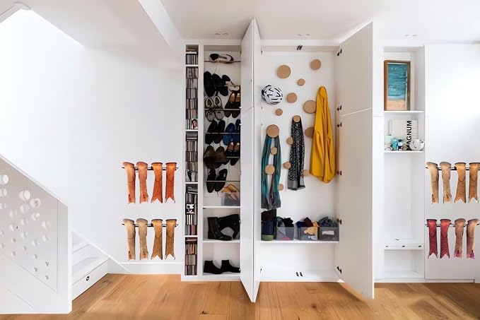 Boot Rack, 4 Pair Wader Hangers Wall Mount Shoe Rack - Sturdy Heavy Duty Boots Storage Organizer Tall Boots - Rust Resistant Cowboy Boot Hangers Holder for Entryway, Garage, Closet, Indoor, Outdoor