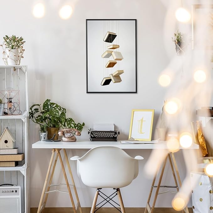 Minimalist Book Art Aesthetic Poster Canvas Wall Art Decoration Living Room Home Decor Bedroom Decoration Poster black framed16x24inch