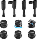 6 Magnetic Spring Cable Clip Rotatable Cord Holder Desktop Cord Organizer 2 Charging Cord Protectors for Nightstand Phone Charger Organizer Computer Desk Cable Management Appliance Adhesive Wire Strap