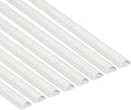 D-Line Half Round Cord Hider, Patented Cable Cover, Hide TV Wall Mount Wires, Raceway for Cords, Decorative Wire Covers, Paintable, Adhesive Cable Concealer - 8X 1.18in W x 0.59in H x 39in L - White