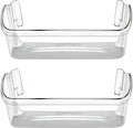 240323002 Refrigerator Door Bin Shelf Compatible with Frigidaire & Kenmore, Bottom 2 Shelves on Refrigerator Side, Single Unit, Clear, Replaces PS429725, AH429725, AP2115742