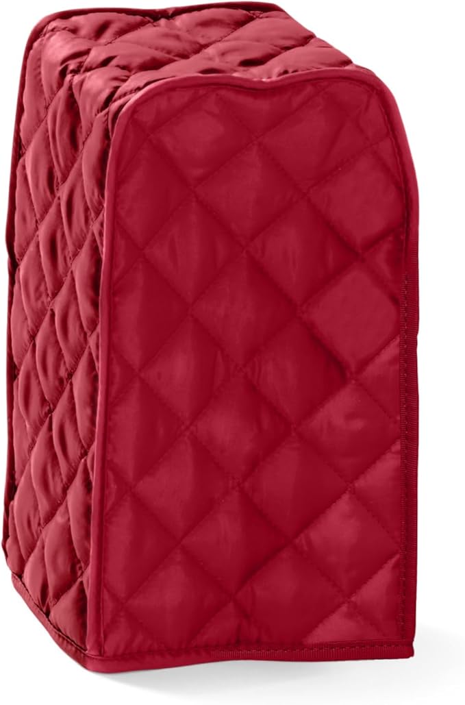 Covermates Keepsakes Square Appliance Cover – Quilted Kitchen Appliance Cover for Countertop Storage – Dust Protection – Stain Resistant – Washable – Slip-On Appliance Design, Red