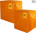 2 Pack 55-Gallon Heavy Duty Moving Bags, Large Storage Totes with Zipper, Alternative to Moving Boxes for Storage, Seasonal Clothes, Student Moving, College Dorm (Orange)