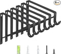 6-Pack Closet Rod Bracket, 10.8x10.8Inch Closet Shelf Brackets Heavy Duty Wall Mounted, Matte Black Steel Closet Rod Support Brackets Holder, 300 Lbs Load Capacity with Anchors Screws