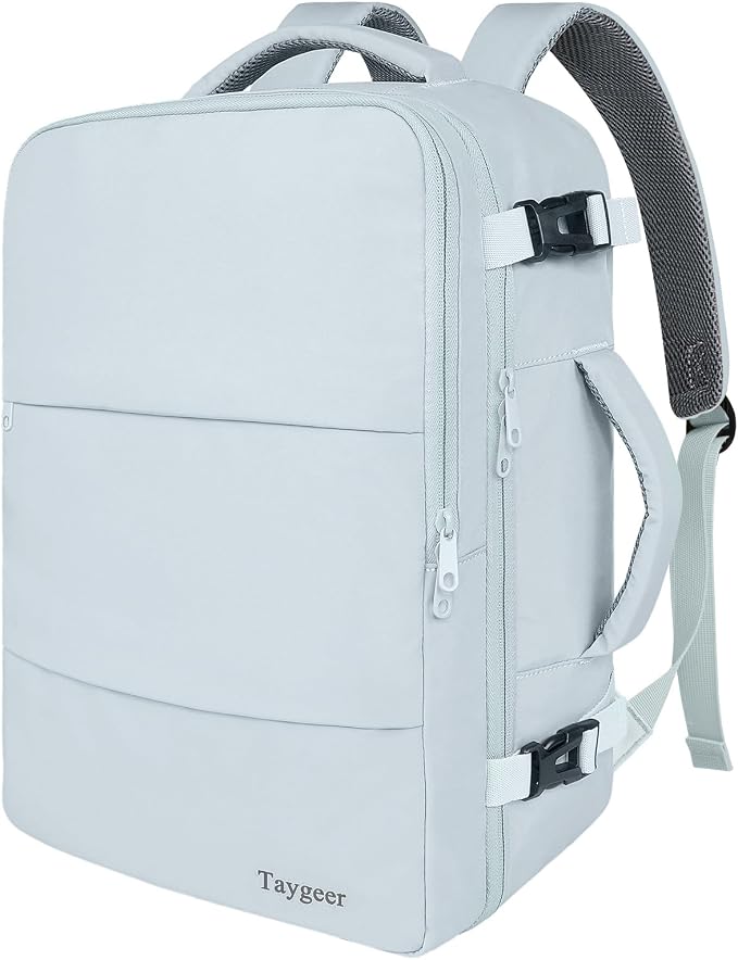 Taygeer Carry On Backpack, 40l Travel Backpack for Women Airline Approved | Cute Underseat Personal Item Travel Bag With Shoe Compartment, Casual Daypack Gifts for Friend Hiking Outdoor Weekend,Blue