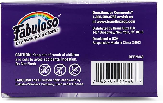 Fabuloso Dry Cloths - Sweeping Pads for Use with Fabuloso Dry + Wet Sweeper for Bold and Bright Cleaning Experience - Clean Your Floors with Ease, 16 Count - 10 Pack