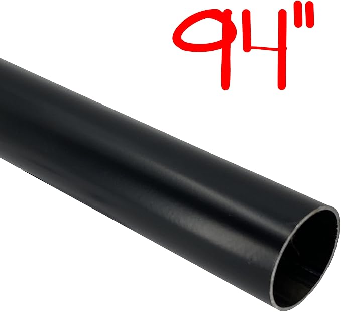 94" HEAVY DUTY Round Closet Rod | 32mm Diameter | Black Clothes Pole | 1 Pack