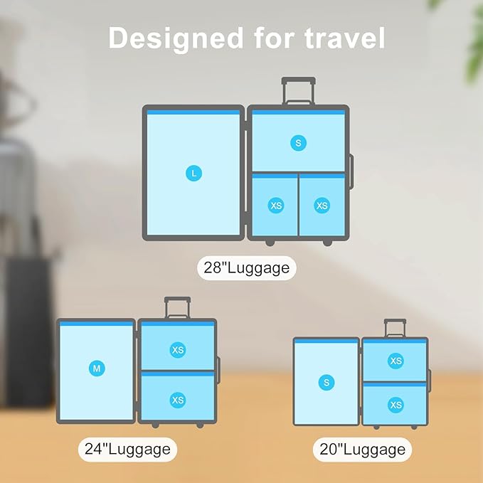 UPGOGO Vacuum Bags for Travel - Space Saver Combo 8 Pack