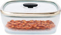 Anyday 10-Cup Square Glass Food Storage with Glass Lid | Plastic-Free Meal Prep & Microwave Cookware | Stackable Airtight Storage Container with Vented Lid for Microwave-Safe Reheating