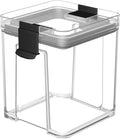 Cetomo 5.6Cup Sealed Food Storage Container, Fridge Organizer Bins with Clips for Kitchen, Freezable Airtight Leak-Proof Stackable Plastic Clear