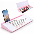 TSJ OFFICE Desktop Whiteboard Dry-Erase-Board - Computer Keyboard Stand White Board Surface Pad with Drawer, Desk Organizers with Accessories for Office, Home, School Supplies - Pink