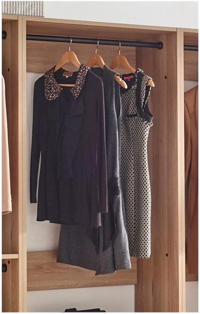 Maykoosh Closet System Organizer - Customizable Walk-in Wardrobe Storage Oak/Model ABCD 4 Closet