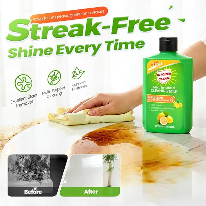 Auiepet 2026 New Cleaning Milk House Cleaner, Powerful Multifunctional Concentrated Cleansing Lotion, Multi-Purpose Effective Cleaning Milk for Household Kitchen and Bathroom (2, One Size)