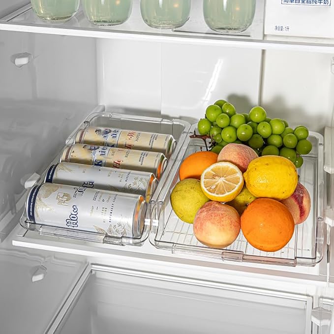Expandable Cabinet Organizer Shelf, 2-Tier kitchen Counter Organization Shelves, Spice Rack,Clear Plastic Countertop Storage Rack for Makeup, Pantry, Cupboard, Bathroom, Desk Organization