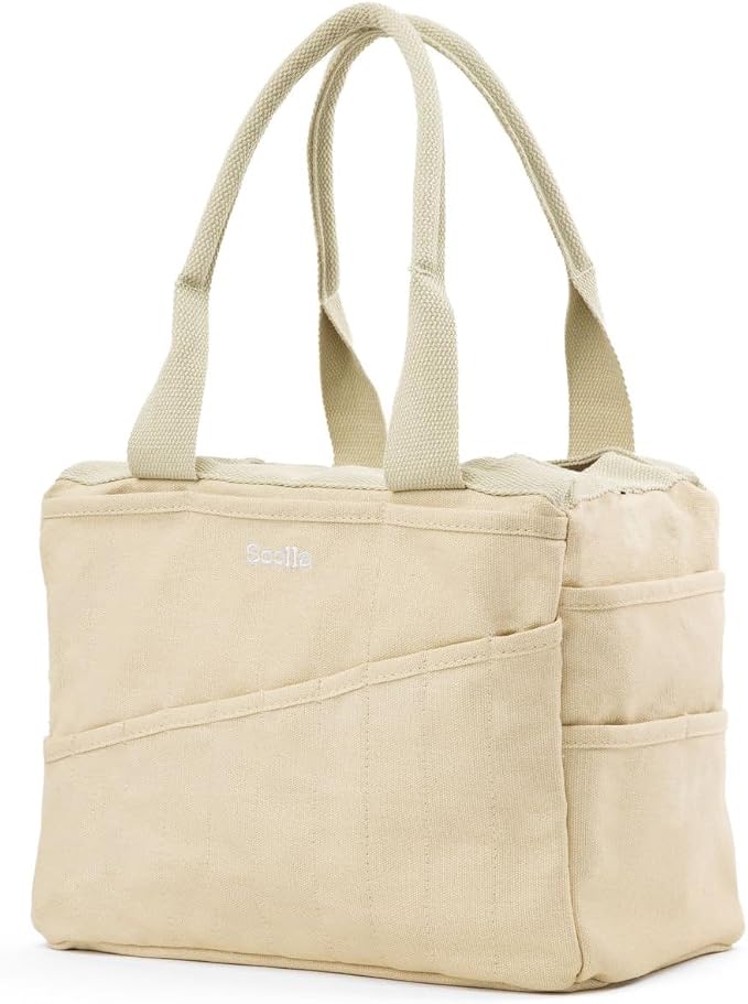 Soolla Studio Bag: Art Supply Storage Organizer & Pottery Tool Bag, Washable Tote, Yarn Bag, Crochet, 30 Pockets, 15+ Colors