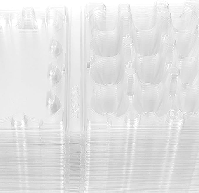 120pcs Plastic Quail Egg Cartons Portable 12-compartment Egg Holder Trays for Kitchen Storage and Farm Use Reusable Quail Boxes for Refrigerators and Market Display
