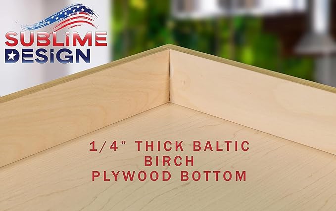 Sublime Design - Standard Size - Pull Out Kitchen Drawers | Slide Out Shelves for Kitchen Cabinets | Pull Out Home Organizer (Side Mounting, 33 Inch W/Drawer Slides (32” Drawer Box))