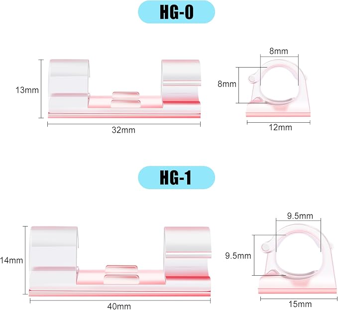 XHF 50pcs Medium Self Adhesive Cable Clips Clear,Wire Clips Cable Management Wire Organizer Cord Holder for Under Desk, Car, Wall, TV PC Ethernet Cable