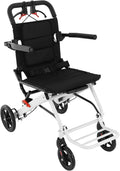 Lightweight Foldable Transport Wheelchair, Portable Transit Travel Wheelchair, Mobility Scooters for Seniors, Aluminum Wheel Chair, Portable Foldable Trolley for Homes