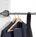 INMAKER Valet Rod for Closet Pull out | Slide out to 9.5" Hanger Rod for ≥12" Deep Closet, Blackish Grey, 1 Pack