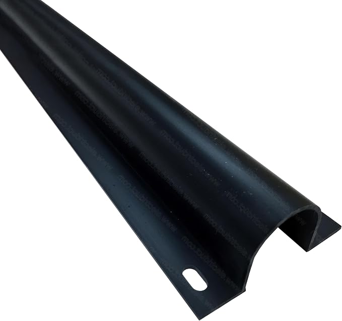 Electriduct 4" Plastic Flanged Wire Guard Cable Raceway - (5 x 58 Inch Sticks = 24.1 Feet) - Black