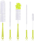 Vila 5-Pack Reusable Straw Pipe Cleaner Brush Set, Long Pipe Brush Cleaner Tool Kit, Nylon Cleaning Brush for Water Bottle, Teapot, Narrow Neck Glass Containers, Baby Bottle, Jug, Hookah, Hydro Flask