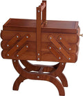 Jewelry Cabinet with Handles and Stands, Sofa Side Cabinet, Large Three-Layer Makeup Cabinet, Wooden Jewelry Cabinet for Storage
