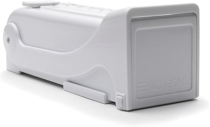 KitchenArt Buttermate Butter Cutter Slicer, Measuring Dispenser and Keeper, White