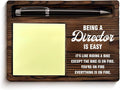 Funny Director Gifts for Women Men, Gifts for Directors Appreciation Thank You Birthday Christmas, Being a Director is Easy Sticky Note Holder Office Home Decor