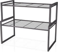 Set of 2 Cabinet Organizers 12.8''W 44 LBS Load Capacity Heavy Duty Kitchen Pantry Shelves Counter Countertop Storage Racks