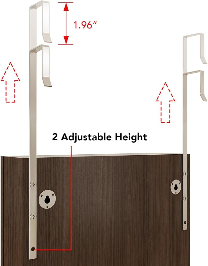 8 LED Lights Jewelry Armoire with Mirror - 47.3' H Cabinet Door Hanging/Wall Mounted Mirror With Storage And 2 Drawers - Brown