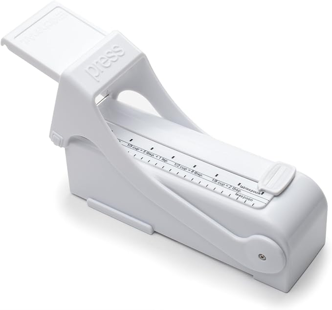 KitchenArt Buttermate Butter Cutter Slicer, Measuring Dispenser and Keeper, White