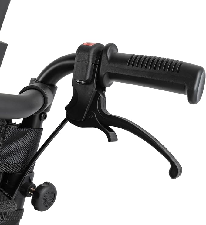 Reclining Wheelchair for Seniors, 280 lbs Capacity Foldable Transport Chair with Adjustable Backrest 90-175°, 18 Inch Wide Seat for Elderly Disabled Patients