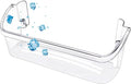 UPGRADED 242126602 Refrigerator Door Bin Shelf Replacement for Frigidaire Electrolux Refrigerator Door Shelf Bin Bottom 2 Shelves - Side Shelf Rack Parts AP6278233 PS12364199 4547407