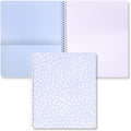 Steel Mill & Co Cute Large Spiral Notebook College Ruled, 11" x 9.5" with Durable Hardcover and 160 Lined Pages, Light Blue Dots