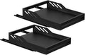 Basicwise Expandable Medium Deep Drawer Organizer Adjustable Pull-Out Cabinet Storage Tray for Kitchen Organization Ideal for Cookware Dinnerware Food Containers Bakeware & Pantry Essentials, Set of 2