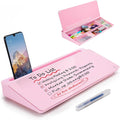 TSJ OFFICE Desktop Whiteboard Dry-Erase-Board - Computer Keyboard Stand White Board Surface Pad with Drawer, Desk Organizers with Accessories for Office, Home, School Supplies - Complete Pink