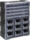 Quantum Storage Systems PDC-930BK 39 Drawers 9 Bins Cabinet Part Organizer 19" H x 15" W x 7" D