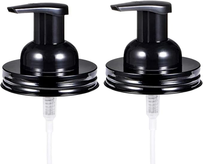 Mason Jar Foaming Soap Dispenser Pump fit Regular Mouth,Rust Proof Stainless Steel Lid and BPA Free Plastic Foam Soap Pump-Hotel Bathroom Accessories