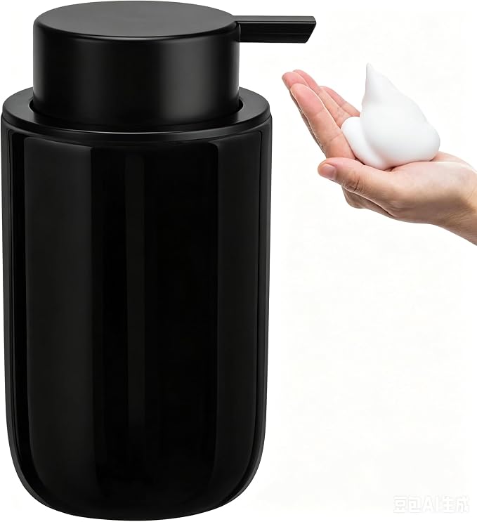 Soap Foaming Dispenser Ceramic with Easy-to-Press Pump Hand Foam Dispenser for Shampoo Bathroom Countertop 13.5 oz