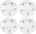 4 Pcs Clear 2.5 inch Acrylic Lazy Susan Rotating Turntable Organizer Bearings - Round Swivel Plate for Spice Rack, Table, Cake, Kitchen Pantry
