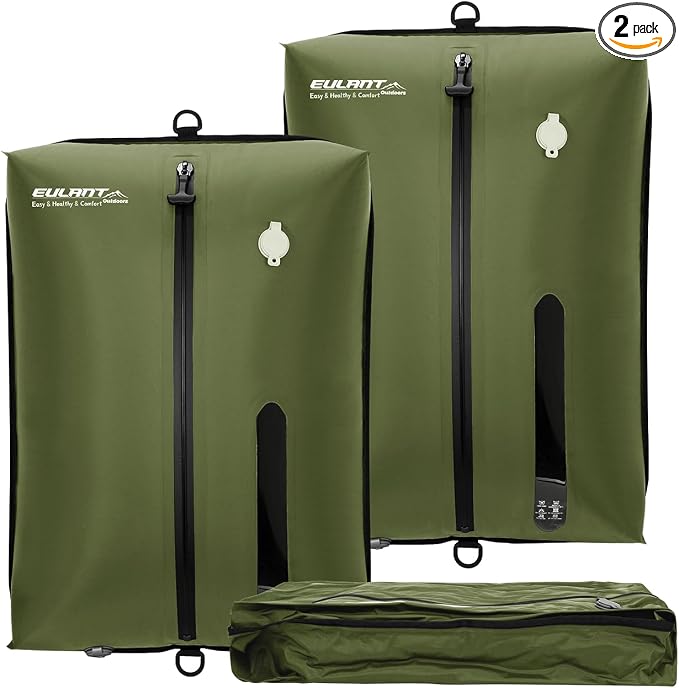 Reusable Vacuum Bags for Travel,Professional Waterproof IPX8 Vacuum Compression Bag for Suitcases Backpack,Space Saver Bags Packing Organizers for Clothing Packing(2 Pack,Grass Green)