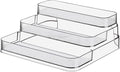 Acrylic Spice Rack, No Assembly Clear 3 Tier Condiment Bottle Shelf Vanity Organizer for Cabinet Kitchen Bathroom (1pcs)
