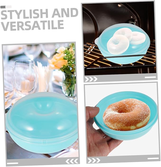 MAGICLULU 2pcs Doughnut Box for Kitchen Countertop Airtight Bread Containers for Storage