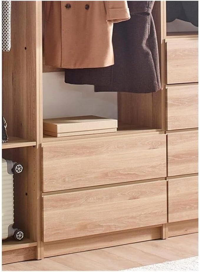 Maykoosh Closet System Organizer - Customizable Walk-in Wardrobe Storage Oak/Model ABCD 4 Closet