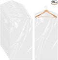 20 Pack Clear Clothes Covers 23.6x47.2 inch Plastic Garment Bags Dry Cleaner Bags for Hanging Clothes Dust-proof Transparent Clothing Protector Covers for Closet Storage